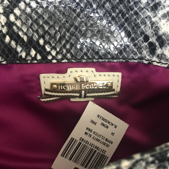 henri bendel Handbags - Henri Bendel Snakeskin Clutch
